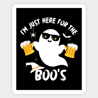 I'm just here for the Boo's... Funny Ghost Halloween Sticker